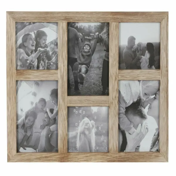 Photo frame DKD Home Decor 35 x 1,2 x 29 cm Crystal Natural Moutain MDF Wood