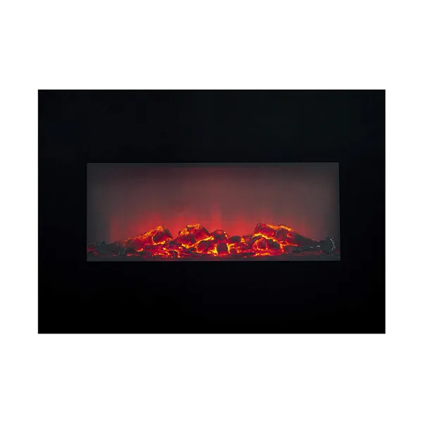 Decorative Electric Chimney Breast Classic Fire Memphis Black 1800 W 66 x 13 x 46 cm