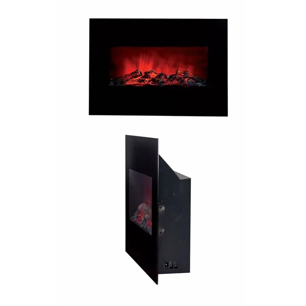 Decorative Electric Chimney Breast Classic Fire Memphis Black 1800 W 66 x 13 x 46 cm