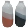 Vase DKD Home Decor 13 x 13 x 29 cm Tricolour Dolomite (2 Units)