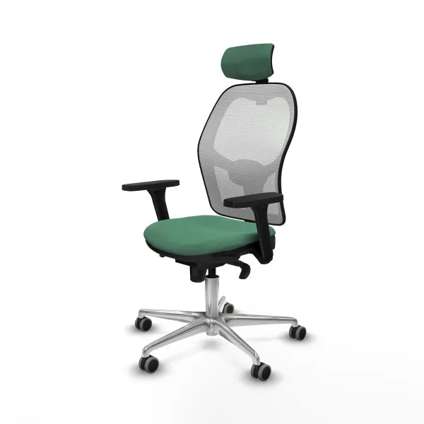 Office Chair with Headrest Piqueras y Crespo 3D086G2 Emerald Green