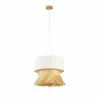 Ceiling Light DKD Home Decor Polyester Bamboo (40 x 40 x 39 cm)