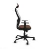 Office Chair with Headrest Jorquera Piqueras y Crespo 1D036G1 White Dark brown