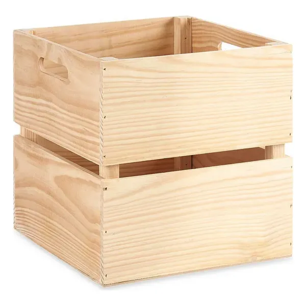 Storage Box Pine Natural brown (30 x 30 x 30 cm)