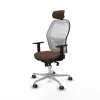 Office Chair with Headrest Piqueras y Crespo 1D086G2 White Dark brown