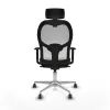 Office Chair with Headrest Piqueras y Crespo 1D086G2 White Dark brown