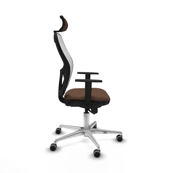 Office Chair with Headrest Piqueras y Crespo 1D086G2 White Dark brown