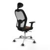 Office Chair with Headrest Piqueras y Crespo 2D086G1 White Dark brown