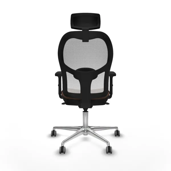 Office Chair with Headrest Piqueras y Crespo 2D086G2 White Dark brown