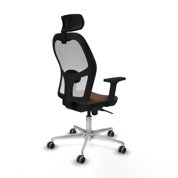 Office Chair with Headrest Piqueras y Crespo 2D086G2 White Dark brown