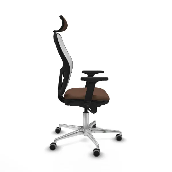 Office Chair with Headrest Piqueras y Crespo 2D086G2 White Dark brown