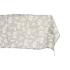 Tablecloth and napkins DKD Home Decor 2 Units 150 x 150 x 0,5 cm Beige White Light brown