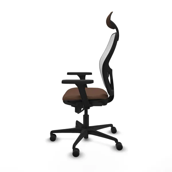 Office Chair with Headrest Piqueras y Crespo 3D036N1 White Dark brown