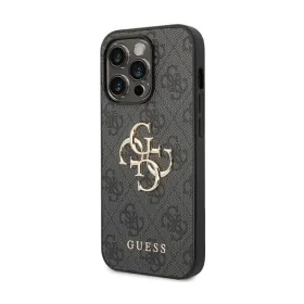 Guess 4G Big Metal Logo - Case for iPhone 15 Pro (Grey)