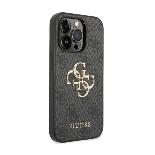 Guess 4G Big Metal Logo - Case for iPhone 15 Pro (Grey)