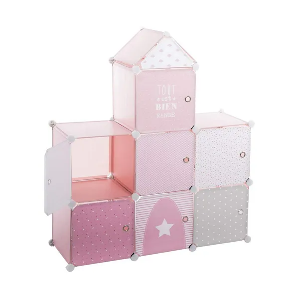 Shelves Atmosphera Pink Castle Children's Modular polypropylene (95,5 x 32 x 109 cm)