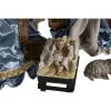 Christmas nativity set DKD Home Decor 9 Pieces Blue Golden Polyester (20 x 15 x 30 cm)