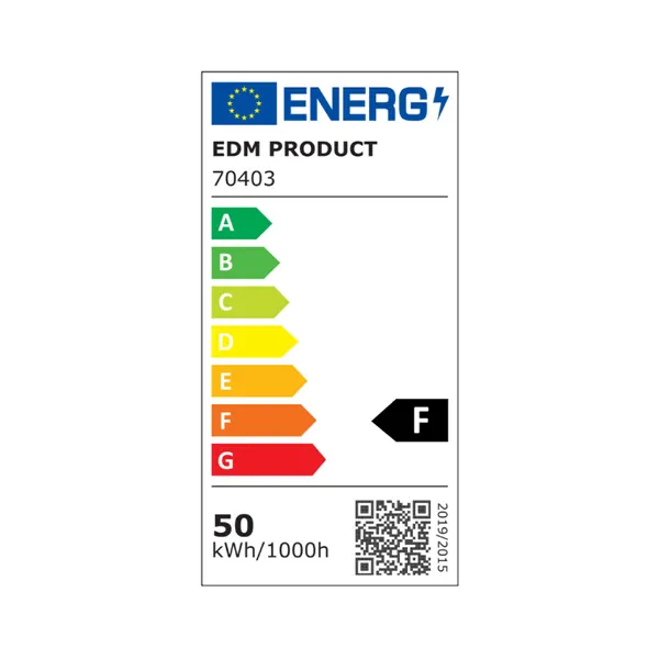 LED spotlight EDM Black 50 W F 4000 Lm (6400 K)