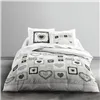 Bedding set TODAY Hearts White Double bed 240 x 260 cm