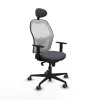 Office Chair with Headrest Jorquera Piqueras y Crespo 1D036G1 Dark grey