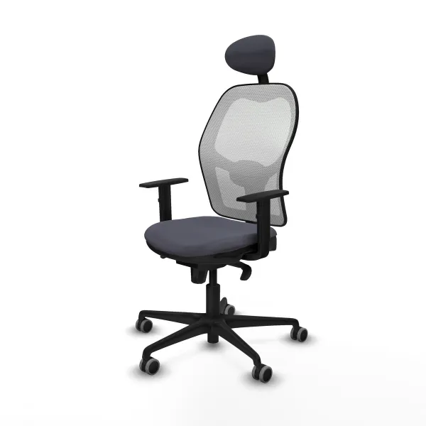 Office Chair with Headrest Jorquera Piqueras y Crespo 1D036G1 Dark grey
