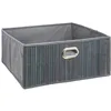 Basket 5five Grey 31 x 31 x 13.5 cm Bamboo