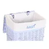 Set of Baskets DKD Home Decor Blue Celeste wicker Children's 44 x 34 x 56 cm (5 Pieces)