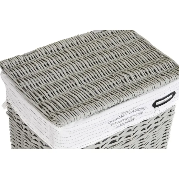 Set of Baskets DKD Home Decor Grey wicker 44 x 34 x 56 cm (5 Pieces)