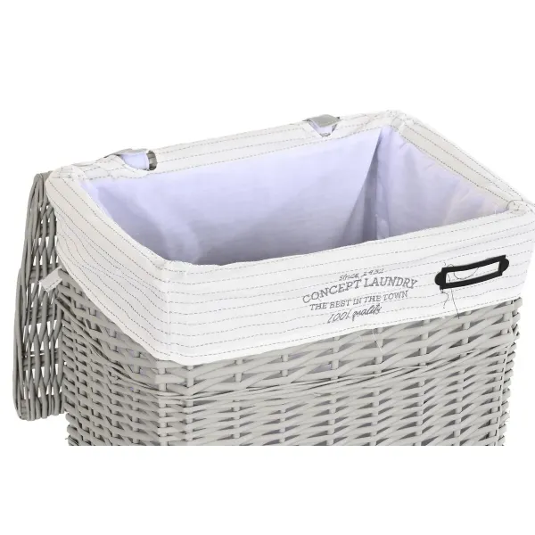 Set of Baskets DKD Home Decor Grey wicker 44 x 34 x 56 cm (5 Pieces)