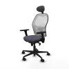 Ofiso kėdė su atrama galvai Piqueras y Crespo 3D036N1 Tamsiai pilka