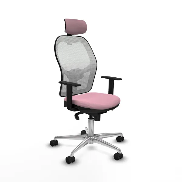 Office Chair with Headrest Piqueras y Crespo 1D086N2 Pink
