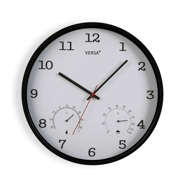 Wall Clock Versa White Plastic 4,3 x 35,5 x 35,5 cm