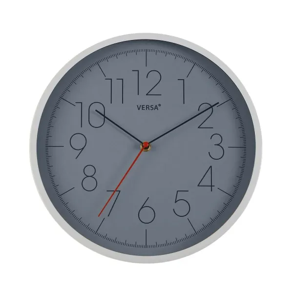 Wall Clock Versa Grey Plastic (4,3 x 30,5 x 30,5 cm)