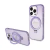 Guess Ring Stand Script Glitter MagSafe - iPhone 15 Pro Case (Purple)