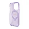 Guess Ring Stand Script Glitter MagSafe - iPhone 15 Pro Case (Purple)