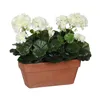 Decorative Plant Mica Decorations Ceramic White Yellow PVC Geranium (29 x 13 x 40 cm)