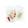 Candleholder DKD Home Decor Dried flower 8 x 8 x 11 cm Crystal Beige Maroon (2 Units)