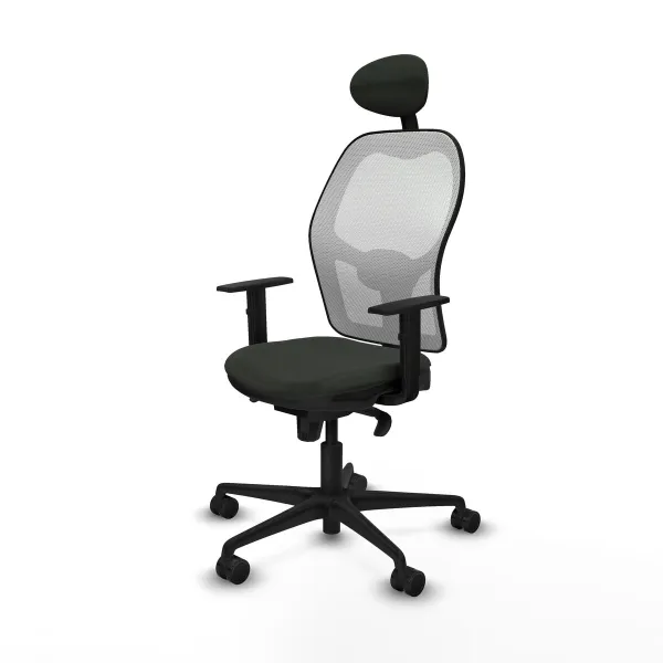 Office Chair with Headrest Jorquera Piqueras y Crespo 1D036N1 Black
