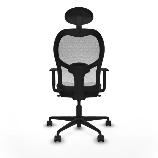 Office Chair with Headrest Jorquera Piqueras y Crespo 1D036N1 Black