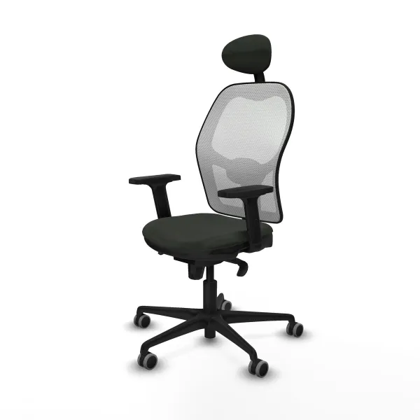 Office Chair with Headrest Jorquera Piqueras y Crespo 2D036G1 Black