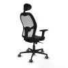 Office Chair with Headrest Jorquera Piqueras y Crespo 2D036G1 Black