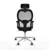 Office Chair with Headrest Jorquera Piqueras y Crespo 2D086G2 Black
