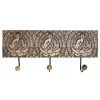 Wall mounted coat hanger DKD Home Decor Metal Mango wood Natural Buddha Oriental 38 x 6 x 18 cm