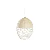 Ceiling Light DKD Home Decor Metal White Light brown Rattan 50 W (30 x 30 x 38 cm)