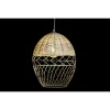 Ceiling Light DKD Home Decor Metal White Light brown Rattan 50 W (30 x 30 x 38 cm)