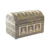 Jewelry box DKD Home Decor 25 x 15,5 x 18 cm Champagne Beige Wood Aluminium