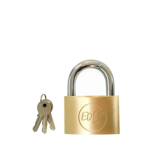 Key padlock EDM Bow Brass (50 x 30 mm)