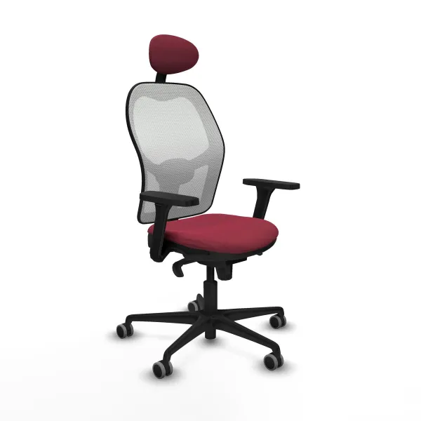 Office Chair with Headrest Jorquera Piqueras y Crespo 3D036G1 Maroon