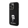 Karl Lagerfeld Silicone Ikonik Metal Pin - iPhone 15 Pro Case (Black)
