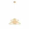 Ceiling Light DKD Home Decor 50 x 50 x 22 cm Light brown Bamboo 50 W